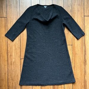 Eileen Fisher Black Cowl Neck Dress Size PS
